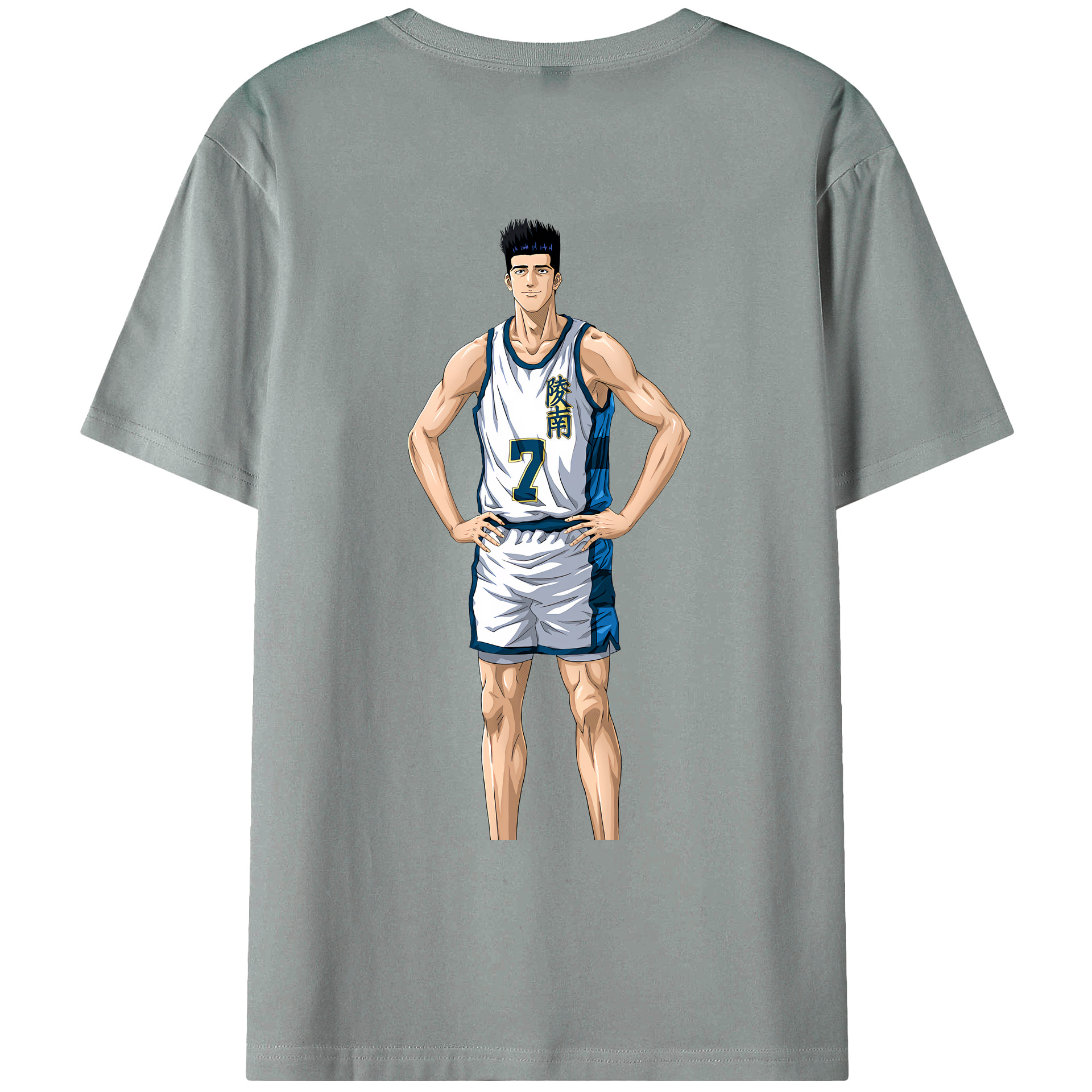 （画像用） SLAM DUNK／スラムダンク 綿100％ メンズ半袖Tシャツ（バックプリント） 通気性